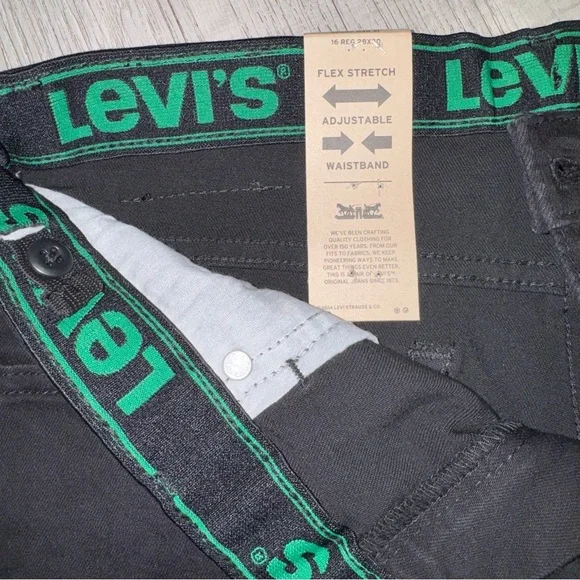 Levi's 511 Slim Stretch Fit From Hip Through Ankle Adjustable Boy 16R 28x30black - Picture 6 of 10